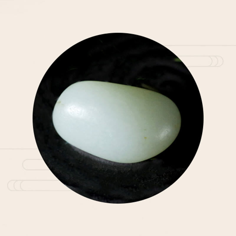 KarmaRipple's 925 Sterling Silver Hetian Jade Peace Buckle Fu Character Fortune Chain Bracelet p9