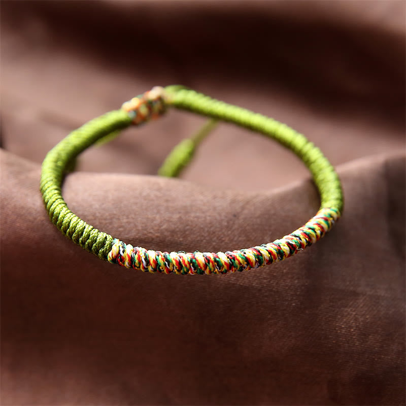 KarmaRipple's Tibetan Handmade Multicolor King Kong Weave Fortune Strength Woven Bracelet p21