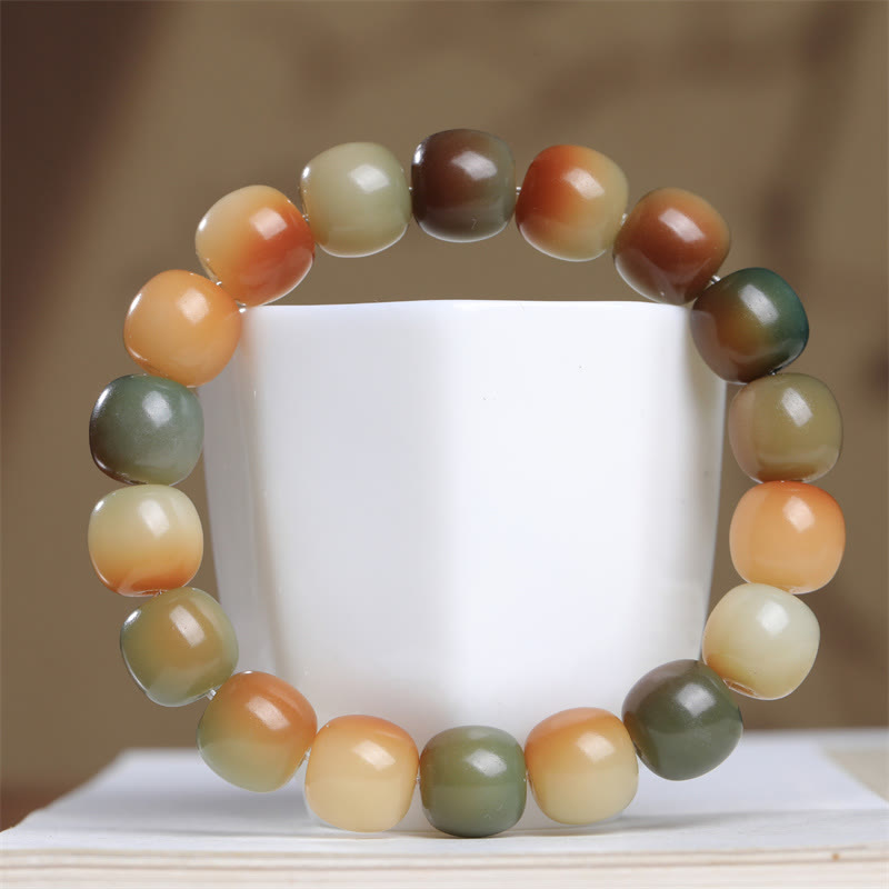 KarmaRipple's Colorful Bodhi Seed Peace Wisdom Bracelet p1