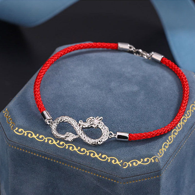 KarmaRipple's Year Of The Dragon 999 Sterling Silver Endless Weave Fortune Protection Bracelet p3