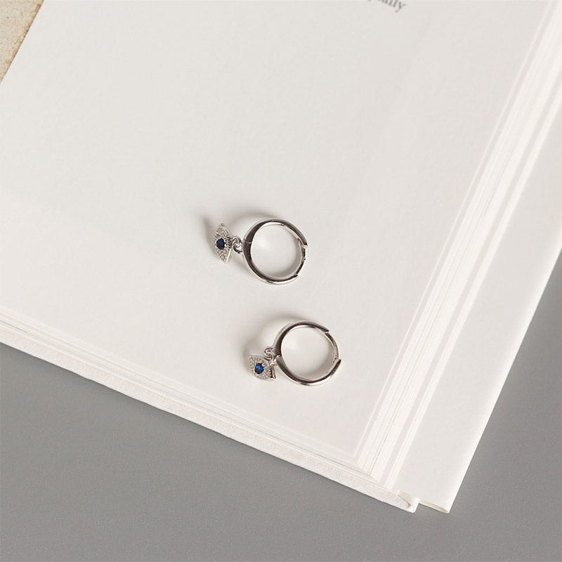 KarmaRipple's 925 Sterling Silver Evil Eye Blessing Protection Stud Earrings p8