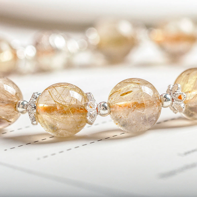 KarmaRipple's 925 Sterling Silver Authentic Citrine Happiness Moon Star Talisman Bracelet p7