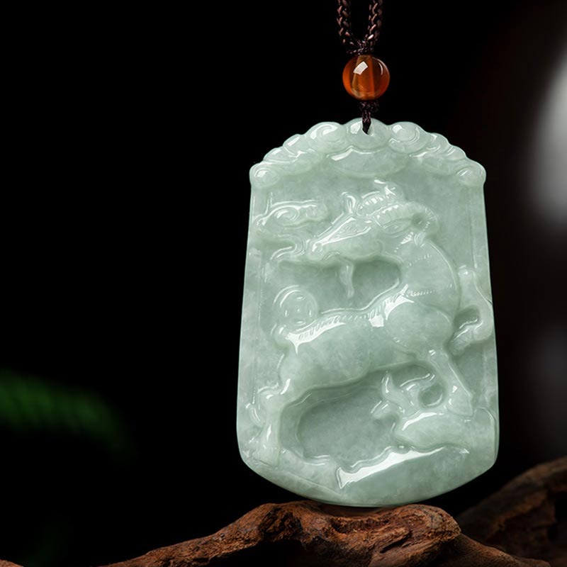 KarmaRipple's Authentic Jade 12 Chinese Zodiac Abundance Amulet Necklace Pendant p8