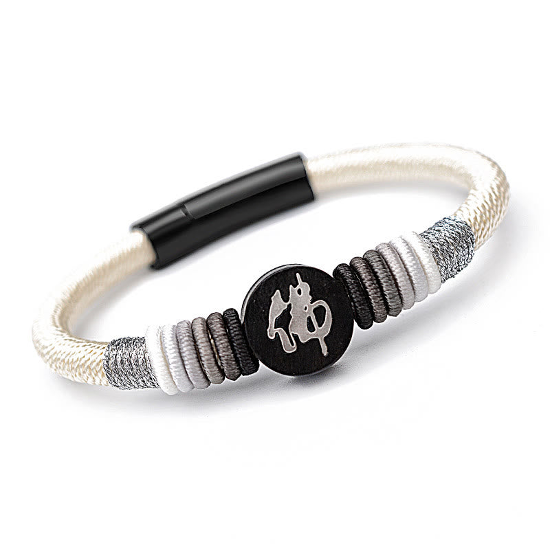 KarmaRipple's Buddha Character Ebony Handcrafted Rope Bracelet p6