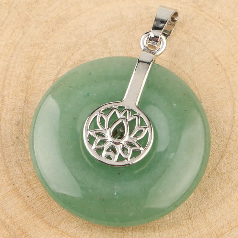 KarmaRipple's Various Gemstone Amethyst Pink Gemstone Lotus Balancing Pendant Necklace p26