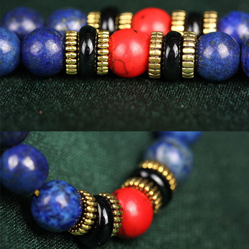 KarmaRipple's Tibetan Mala Lapis Lazuli Positive Bracelet p9
