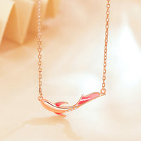 KarmaRipple's 925 Sterling Silver Koi Fish Fortune Zircon Prosperity Pendant Necklace