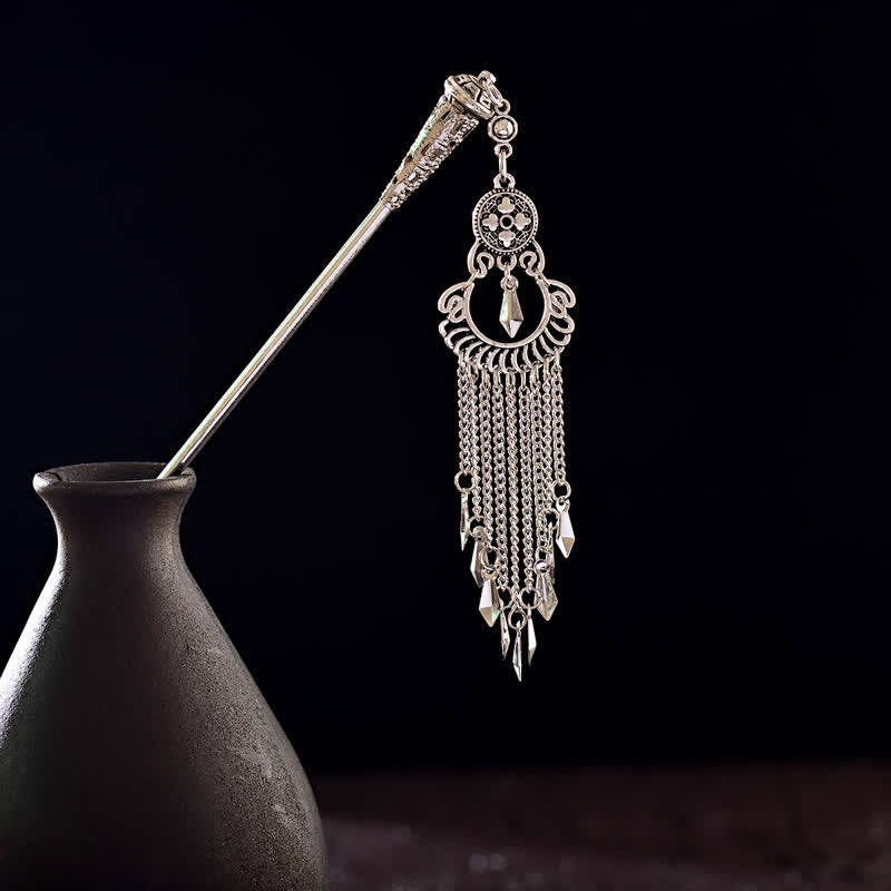 KarmaRipple's Water Drop Lily of the Valley Flowers Tassels Confidence Hairpin p22