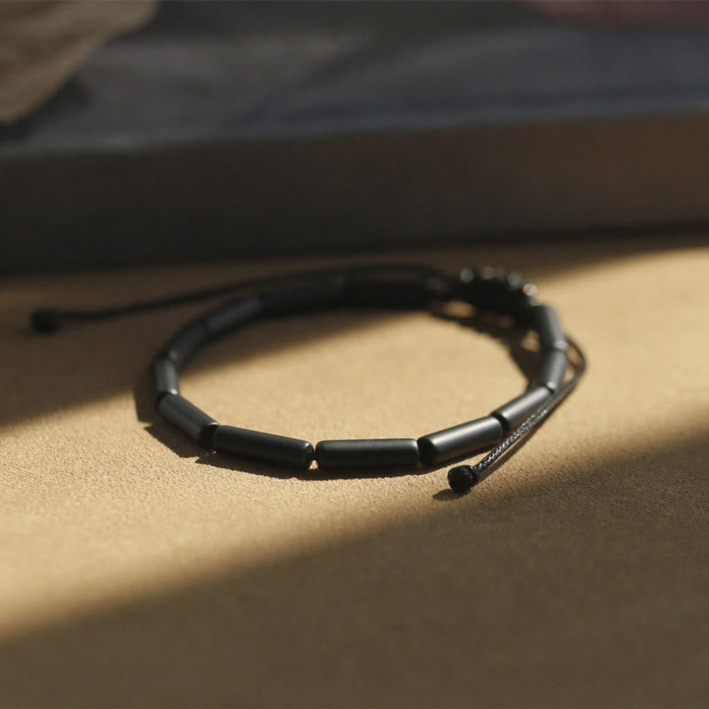 KarmaRipple's Black Onyx Bead Support Protection Bracelet p1