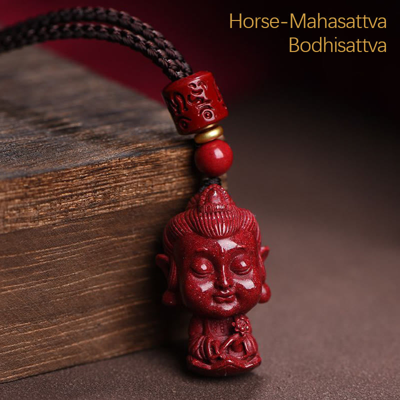 KarmaRipple's Chinese Zodiac Natal Buddha Authentic Cinnabar Amulet Keep Away Evil Spirits Pendant Necklace p5