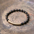 Black Obsidian Single Wrap Bracelet / 17cm
