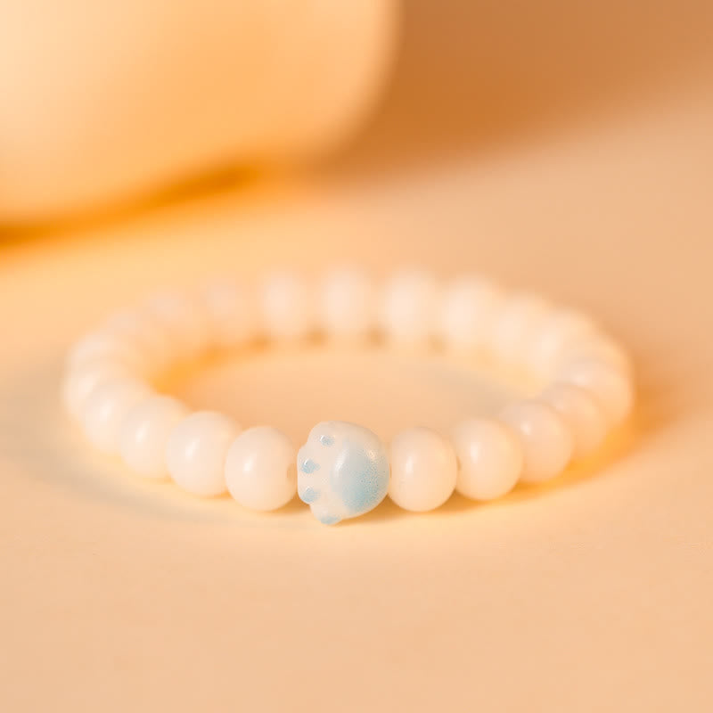 KarmaRipple's Authentic Bodhi Seed Lovely Paw Fortunate Cat Paw Peace Bracelet p19