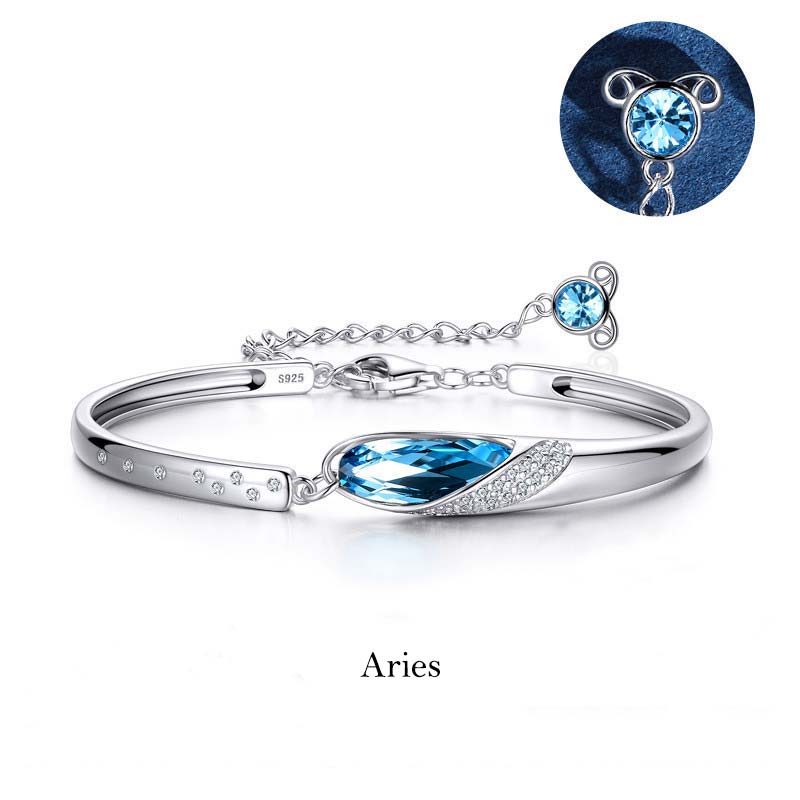 KarmaRipple's 925 Silver Plated Bronze 12 Constellations of the Zodiac Talisman Bracelet p24