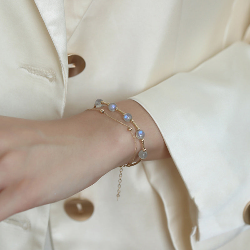 KarmaRipple's Moonstone'sitive Charming Chain Bracelet p4