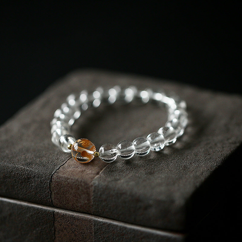 KarmaRipple's Authentic Black Obsidian Ivory Gemstone Black Onyx Dragon Strength Bracelet p8