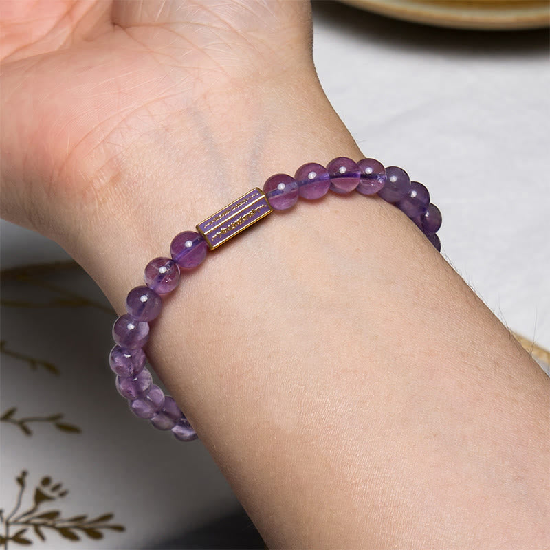 KarmaRipple's Authentic Amethyst Inner Peace And Balancing Bracelet p4
