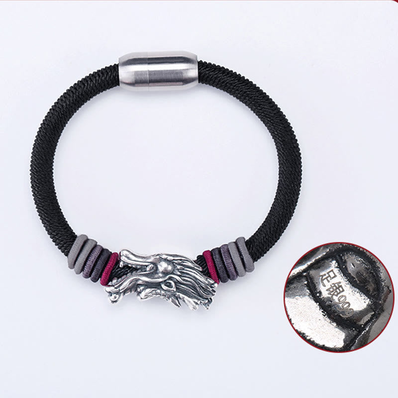 KarmaRipple's 999 Sterling Silver Dragon Fortune Handcrafted Woven Child Adult Bracelet ( p7