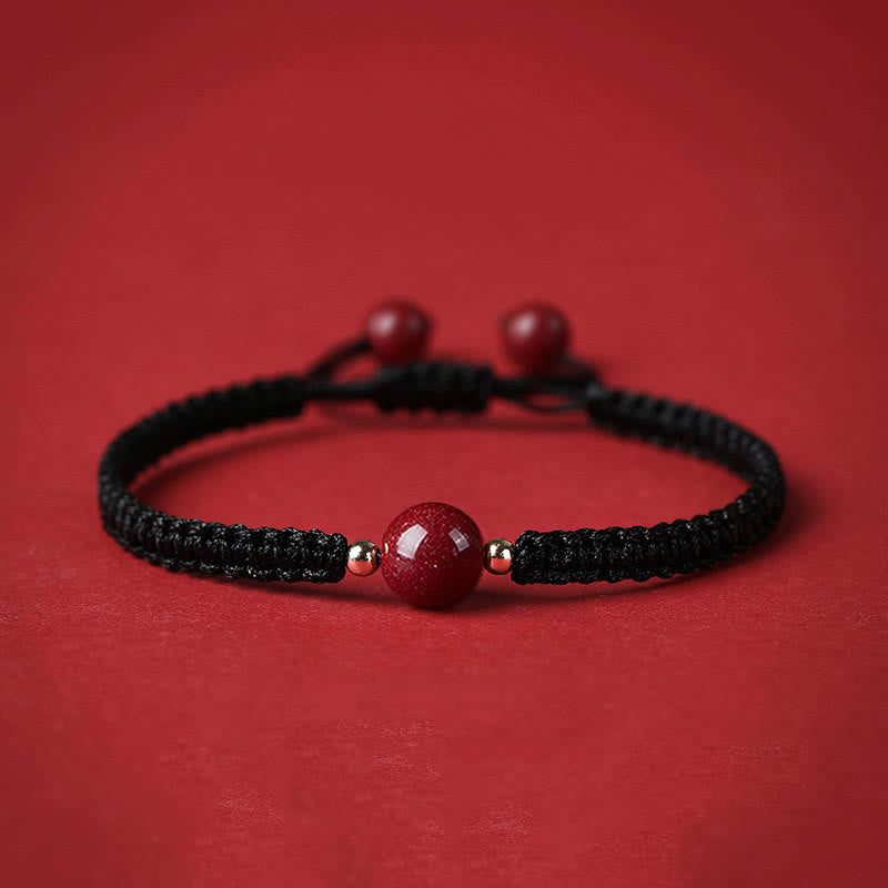 KarmaRipple's Fortunate Cinnabar Bead Blessing Red String Bracelet p22