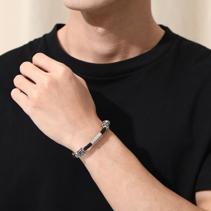 KarmaRipple's Double PiXiu Feng Shui Bronze Coin Om Mani Padme Hum String Bracelet p8