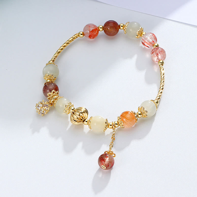 KarmaRipple's Colorful Rutilated Quartz Cat Eye Zircon Auspiciousness Bead Bracelet p4