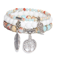 KarmaRipple's Tree Of Life Turquoise Balance Bracelet