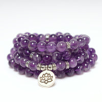 KarmaRipple's Authentic Amethyst Purification Mala Bracelet