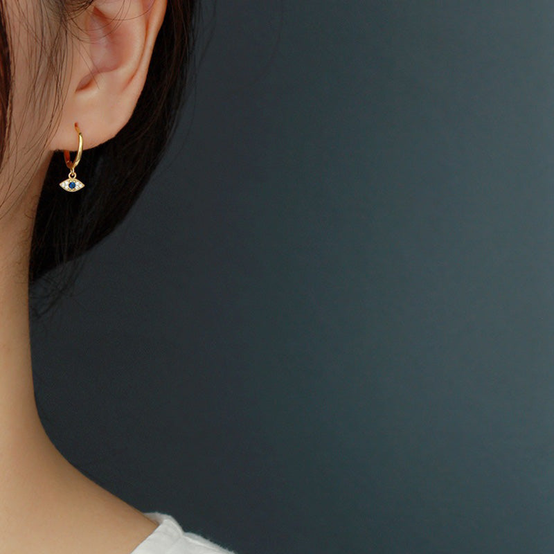 KarmaRipple's 925 Sterling Silver Evil Eye Blessing Protection Stud Earrings p10