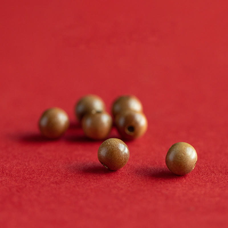 KarmaRipple's Peach Wood Lotus Cinnabar Fortune Wealth Bracelet p7