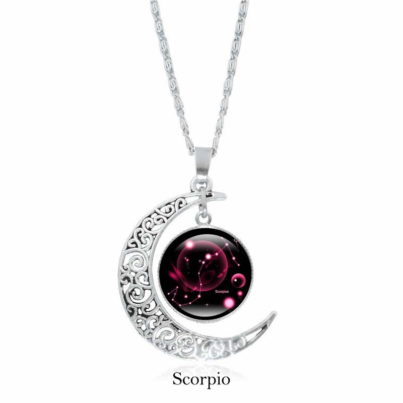 KarmaRipple's 12 Constellations of the Zodiac Moon Protection Pendant Chain Necklace p29