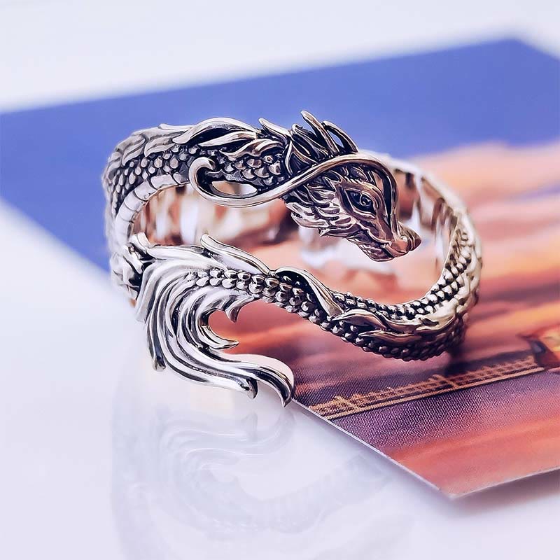 KarmaRipple's Vintage Dragon Pattern Protection Ring p12