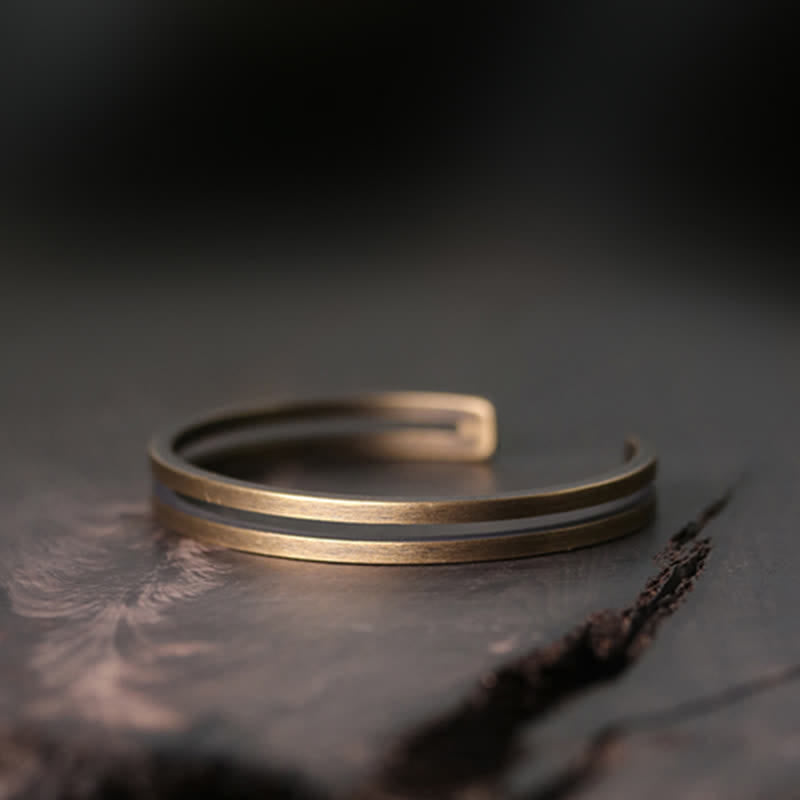 KarmaRipple's Rustic Bronze Fortune Viking Cuff Bracelet p10