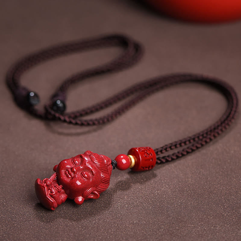 KarmaRipple's Chinese Zodiac Natal Buddha Authentic Cinnabar Amulet Keep Away Evil Spirits Pendant Necklace p12