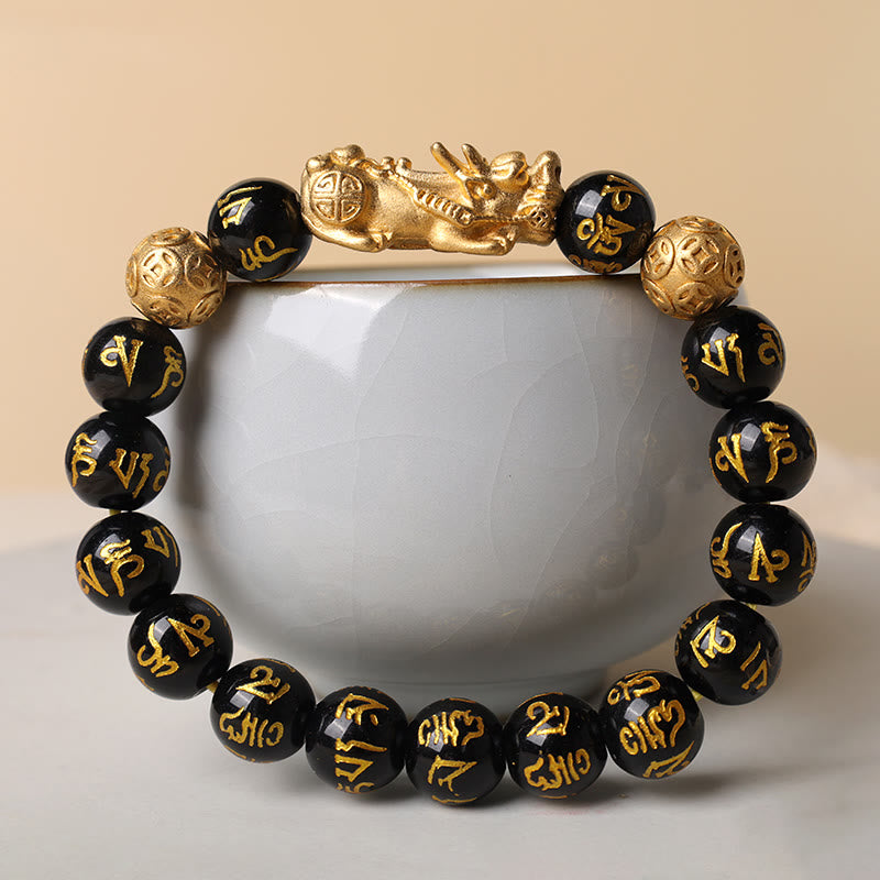 KarmaRipple's FengShui PiXiu Obsidian Wealth Bracelet p2