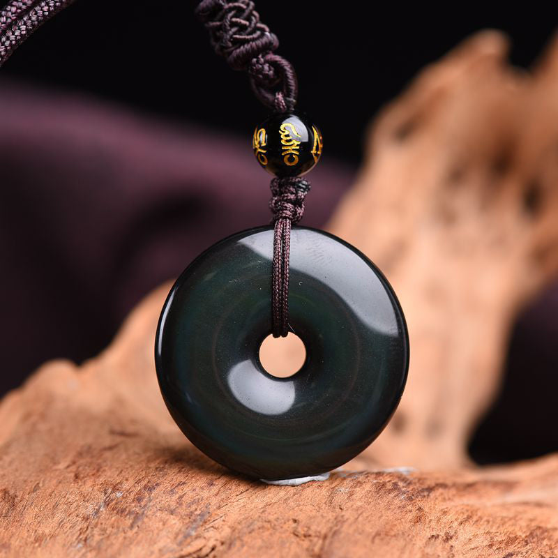 KarmaRipple's Tibetan Obsidian Protection Pendant p18