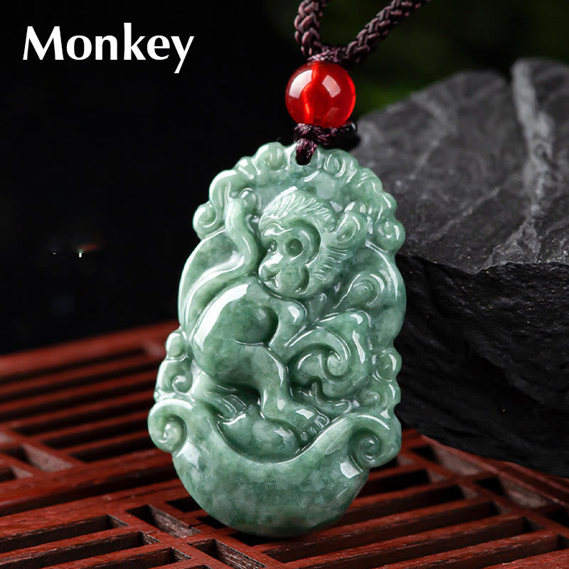KarmaRipple's Authentic Jade 12 Chinese Zodiac Prosperity Pendant Necklace p9