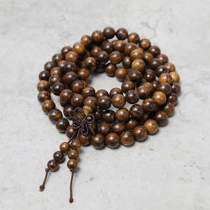 KarmaRipple's 108 Mala Beadwork Bracelet Prayer Meditation Sandalwood Elastic p25