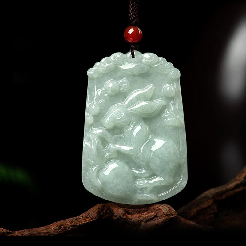 KarmaRipple's Authentic Jade 12 Chinese Zodiac Abundance Amulet Necklace Pendant p32
