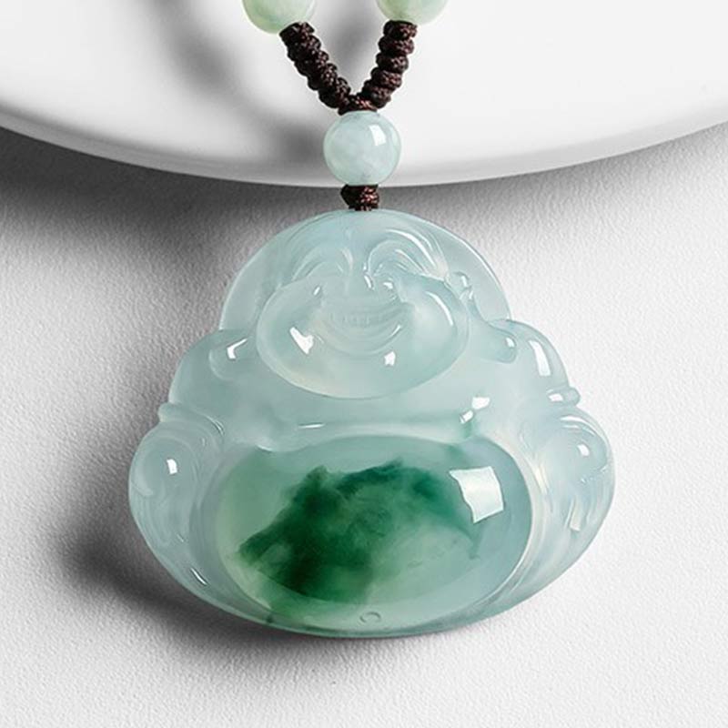 KarmaRipple's Cyan Jade Fortune Pendant Necklace p7