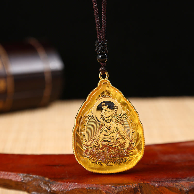 KarmaRipple's Tibetan Buddha Liuli Gemstone Serenity Pendant Necklace p3
