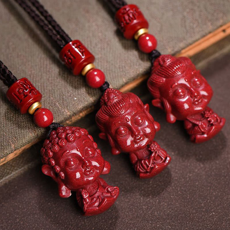 KarmaRipple's Chinese Zodiac Natal Buddha Authentic Cinnabar Amulet Keep Away Evil Spirits Pendant Necklace p9