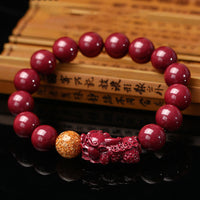 KarmaRipple's Tibetan Cinnabar Pixiu Calm Bracelet