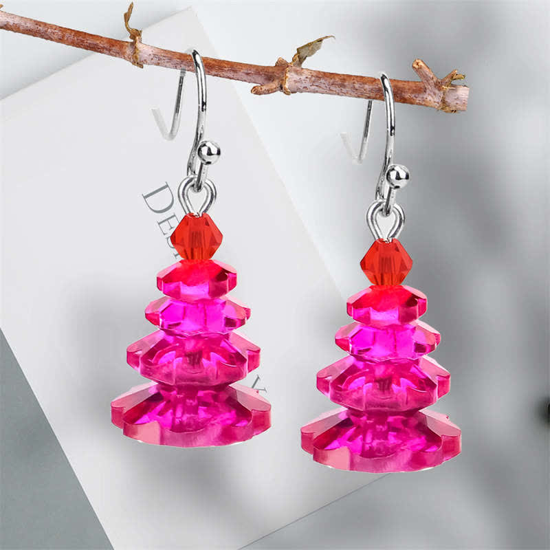KarmaRipple's Various Crystals Christmas Tree Amethyst Peace Balancing Drop Earrings p19