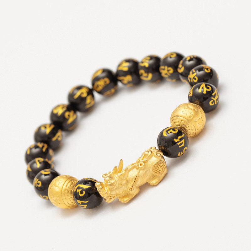 KarmaRipple's FengShui PiXiu Obsidian Wealth Bracelet p13