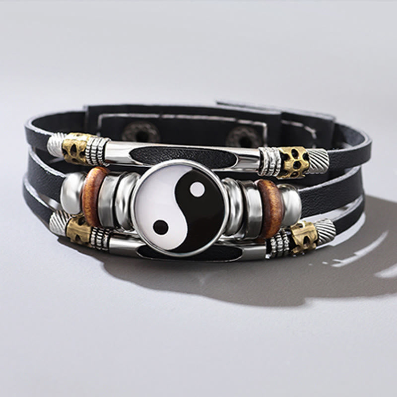 KarmaRipple's Yin Yang Leather Balance Bracelet p9