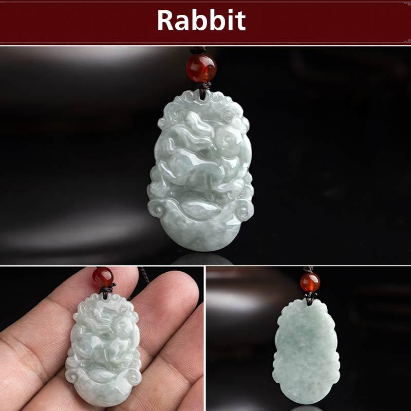 KarmaRipple's Authentic Jade 12 Chinese Zodiac Sucess Necklace Pendant p4