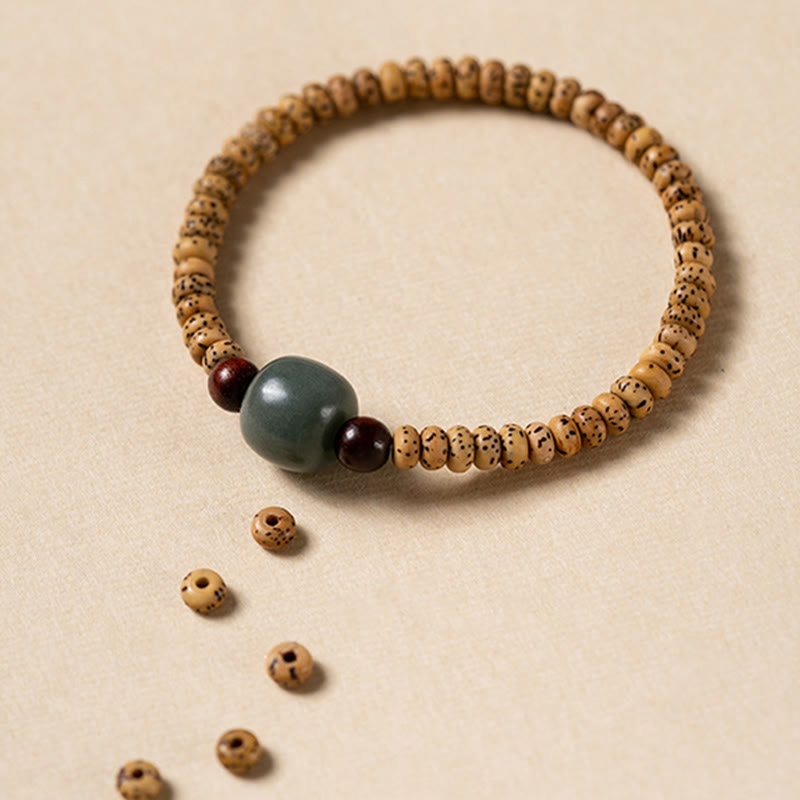 KarmaRipple's Bodhi Seed Small Leaf Red Sandalwood Wisdom Bracelet p6