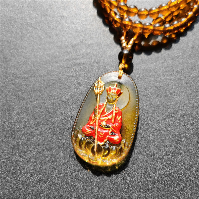 KarmaRipple's Ksitigarbha Buddha Liuli Gemstone Compassion Amulet Pendant Necklace p9