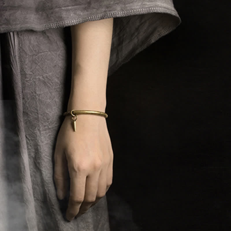 KarmaRipple's Lava Rock Stone Bronze Balance Cuff Bracelet Bangle p14