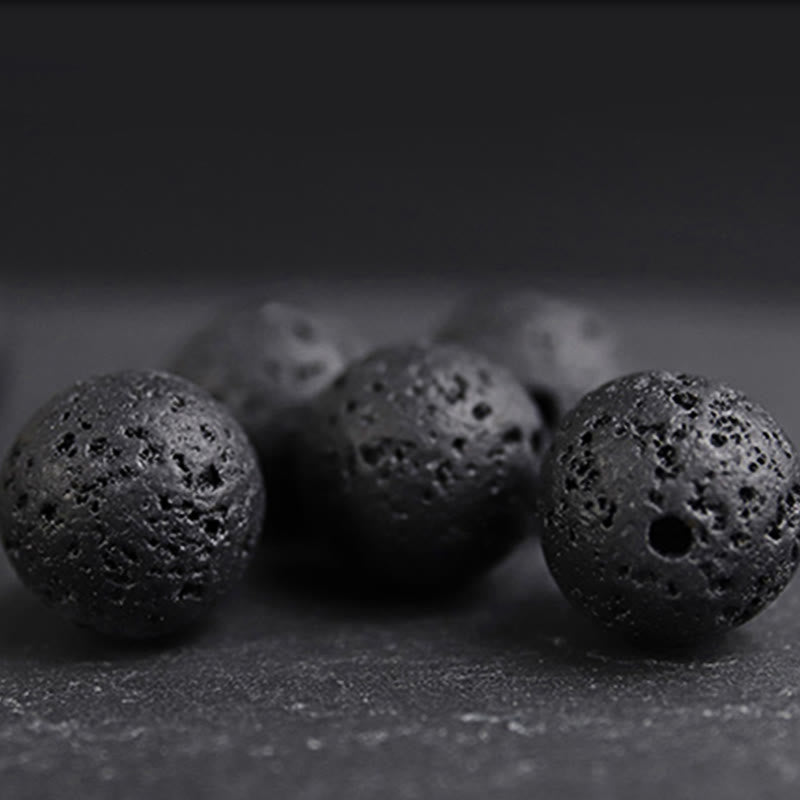 KarmaRipple's Lava Rock Ebony Wood Tiger Eye Balancing Bracelet p17