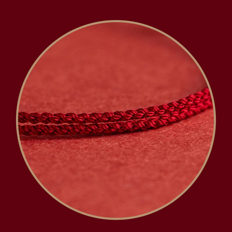 KarmaRipple's 925 Sterling Silver Fortunate Fortune Peace Joy Lotus Peace Buckle Red String Bracelet p10